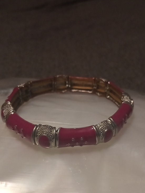 Jewelry - Elegant Pink and Silver Women’s Stretch Bracelet
